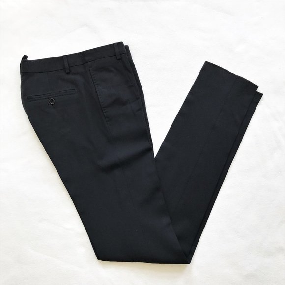 Dsquared2 Dsquared black wool trouser suit pants pink lining tapered skinny 40 - Picture 1 of 13